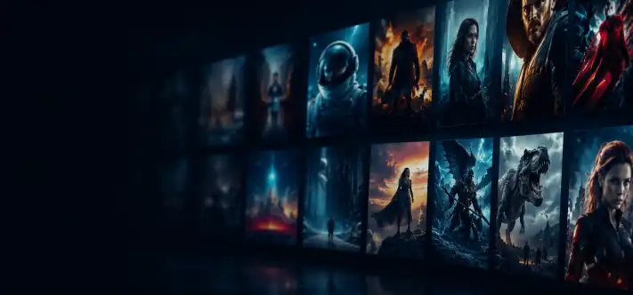 Catálogo de películas de IPTV Plus organizado por categorías